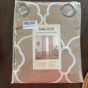 Grommet panels 52” W x 95” L